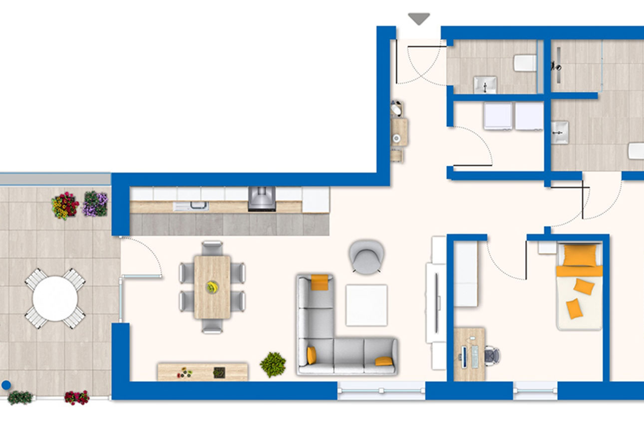 Grundriss Wohnung 6