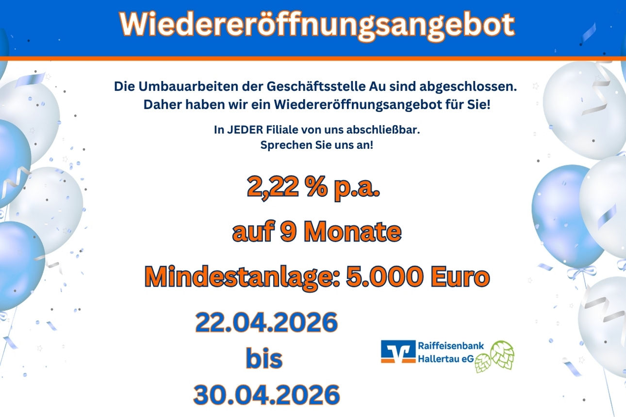 Wiedereröffnungsangebot