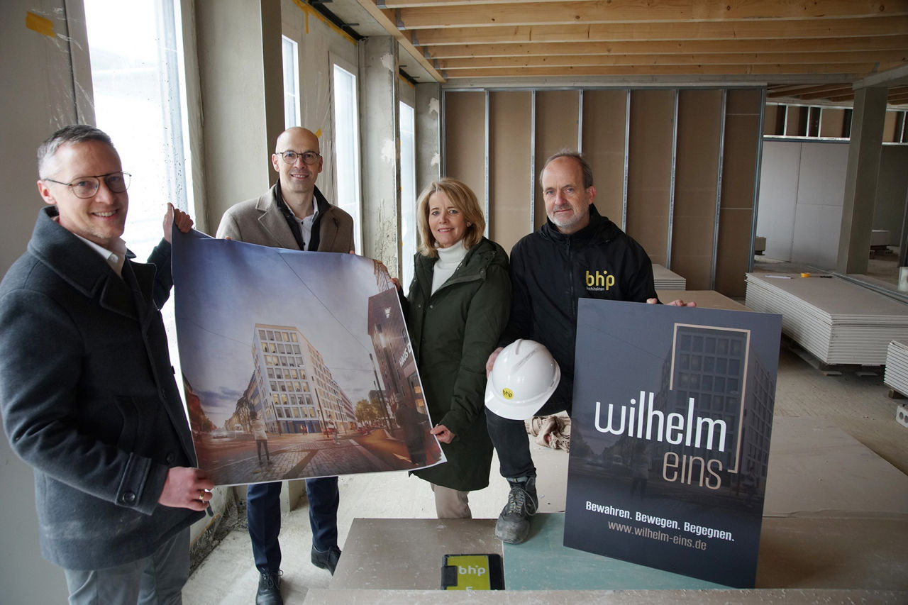 Volksbank und bhp Architekten präsentieren den Fortschritt vom „WilhelmEins“