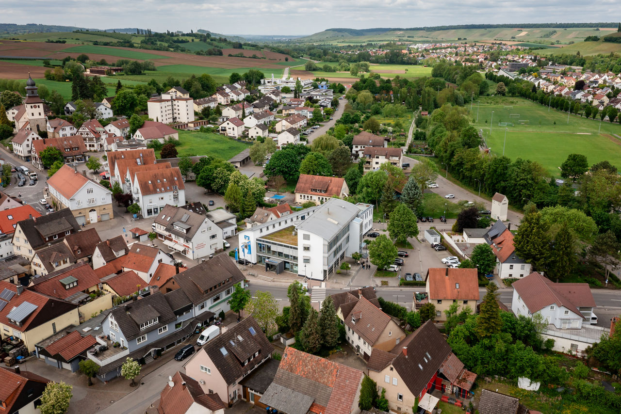 Hauptstelle Willsbach als Drohnenaufnahme
