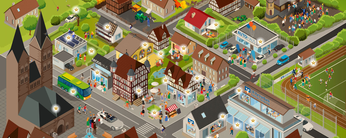 Wimmelbild Mitgliedschaft