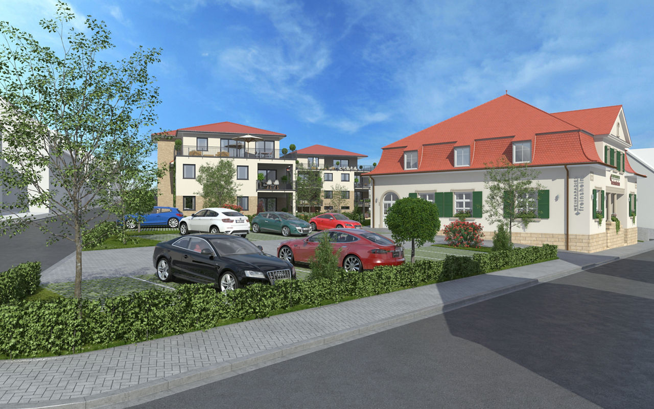 Illustration des Bauprojekts Winzerhöfe in Freinsheim