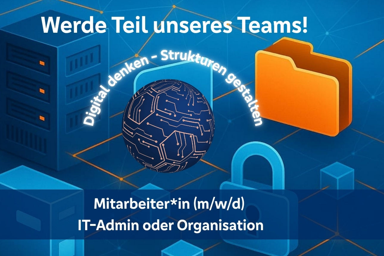 PC, Sicherheitsschloss und digitaler Ordner auf blauem Hintergrund