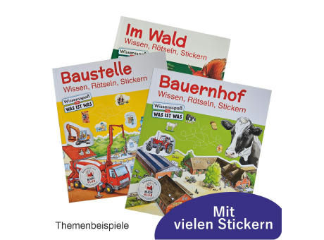 Stickerhefte "Baustelle", "im Wald" und "Bauernhof"