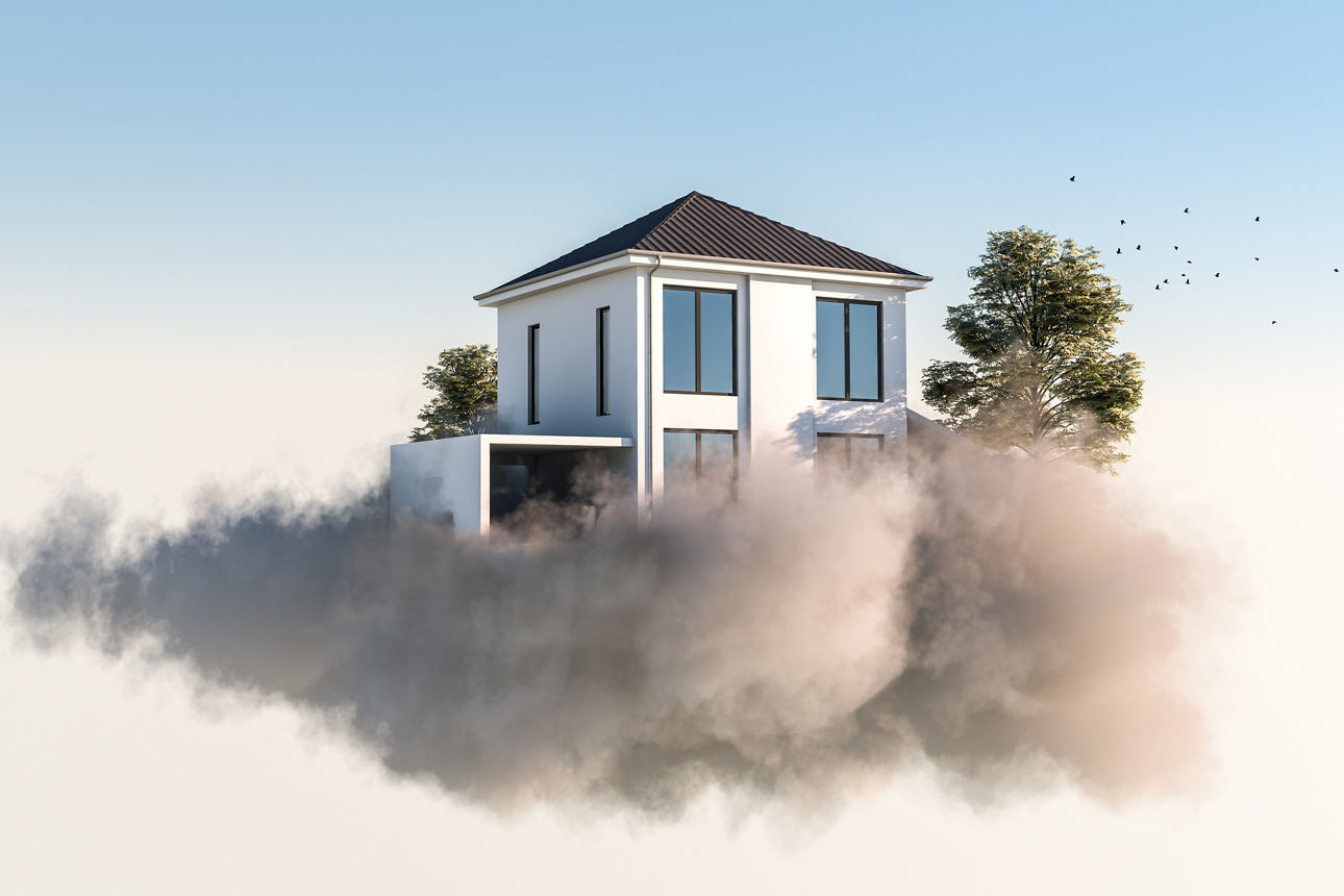 Finanzierung und Hauskauf - Einfamilienhaus in den Wolken