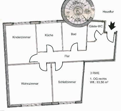 Grundriss der Wohnung