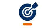 Icon: Zielscheibe mit Pfeil – Symbol für Fokus und Zielorientierung.