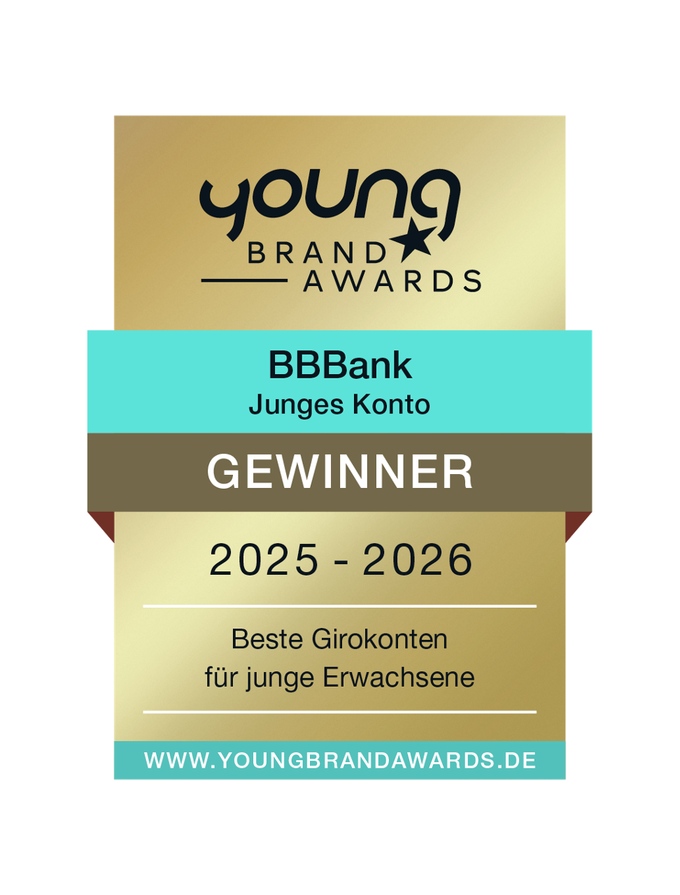 Testsiegel Young Brand Awards BBank Junges Konto