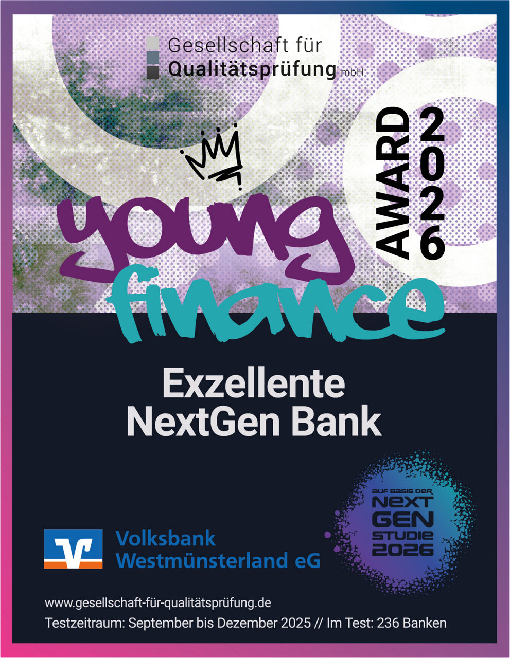 Young Finance Award2026 Siegel Volksbank Westmünsterland eG