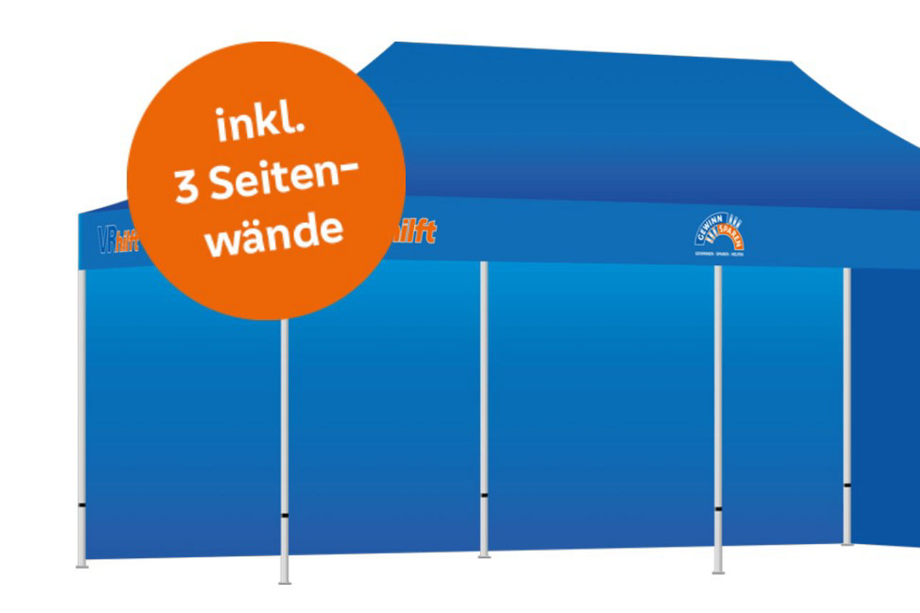 Bild vom Zelt, dass man gewinnen kann