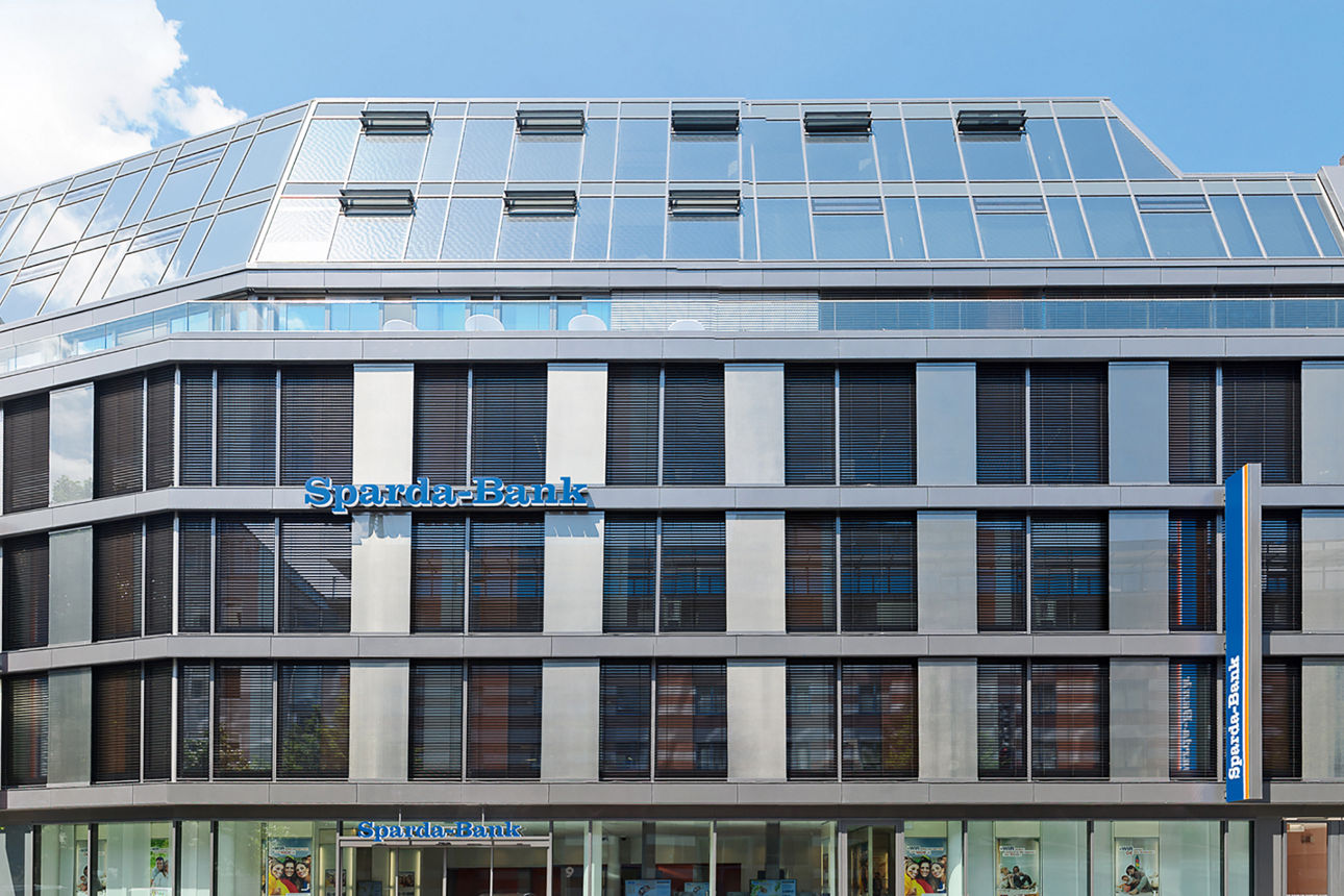 Zentralgebäude der Sparda-Bank Nürnberg in der Eilgutstraße