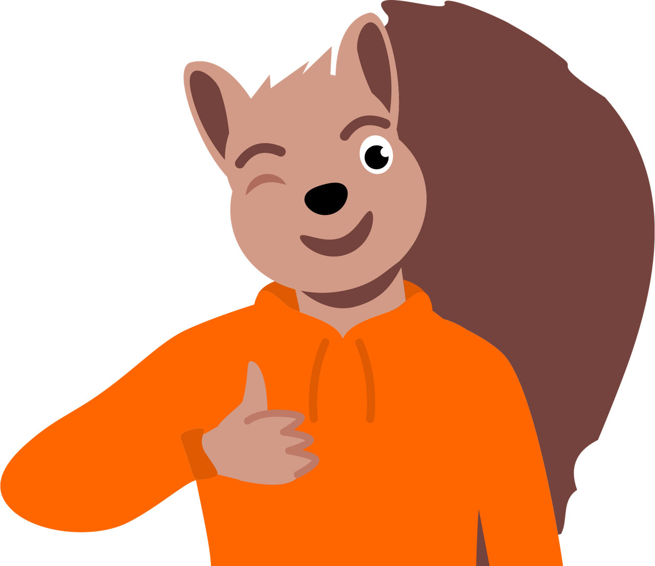 Motiv eines Eichhörnchen das Geld spart