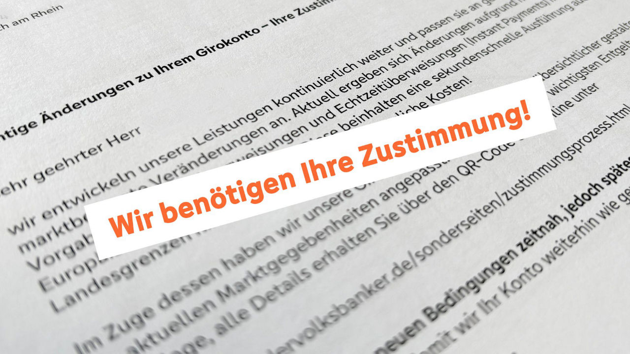 Anschreiben Zustimmung als Bildcollage