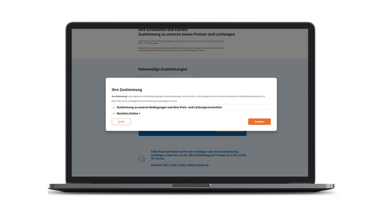 Zustimmungs anschreiben Detailansicht