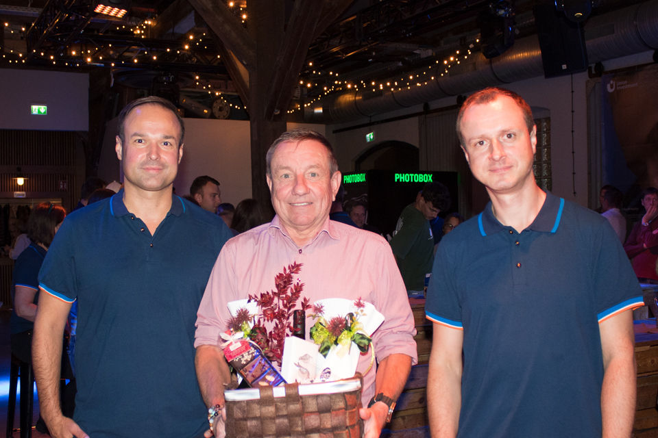 Vertriebsleiter Christian Krines, Norbert Faller von Union Investment und Bankvorstand Stephan Merz