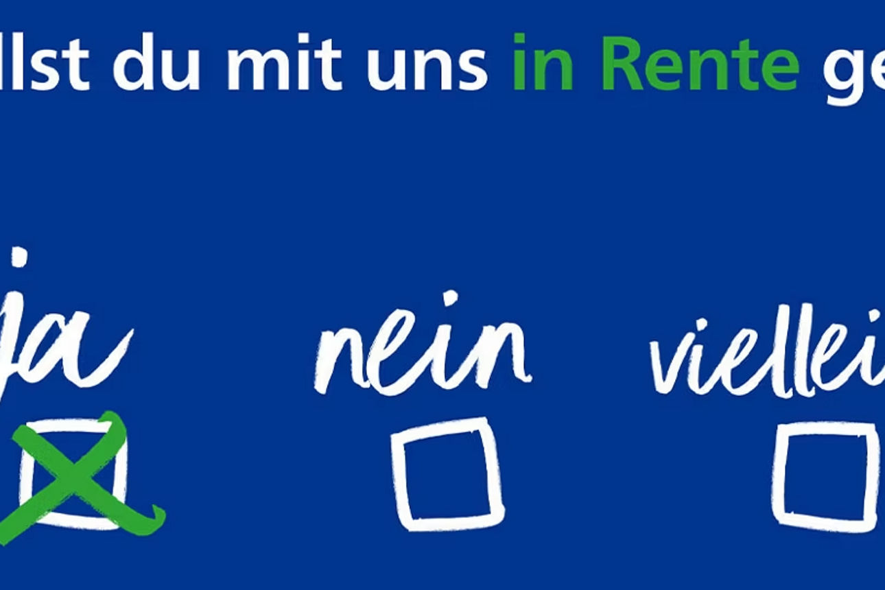 Tafel zum Ankreuzen mit ja, nein, vielleicht 