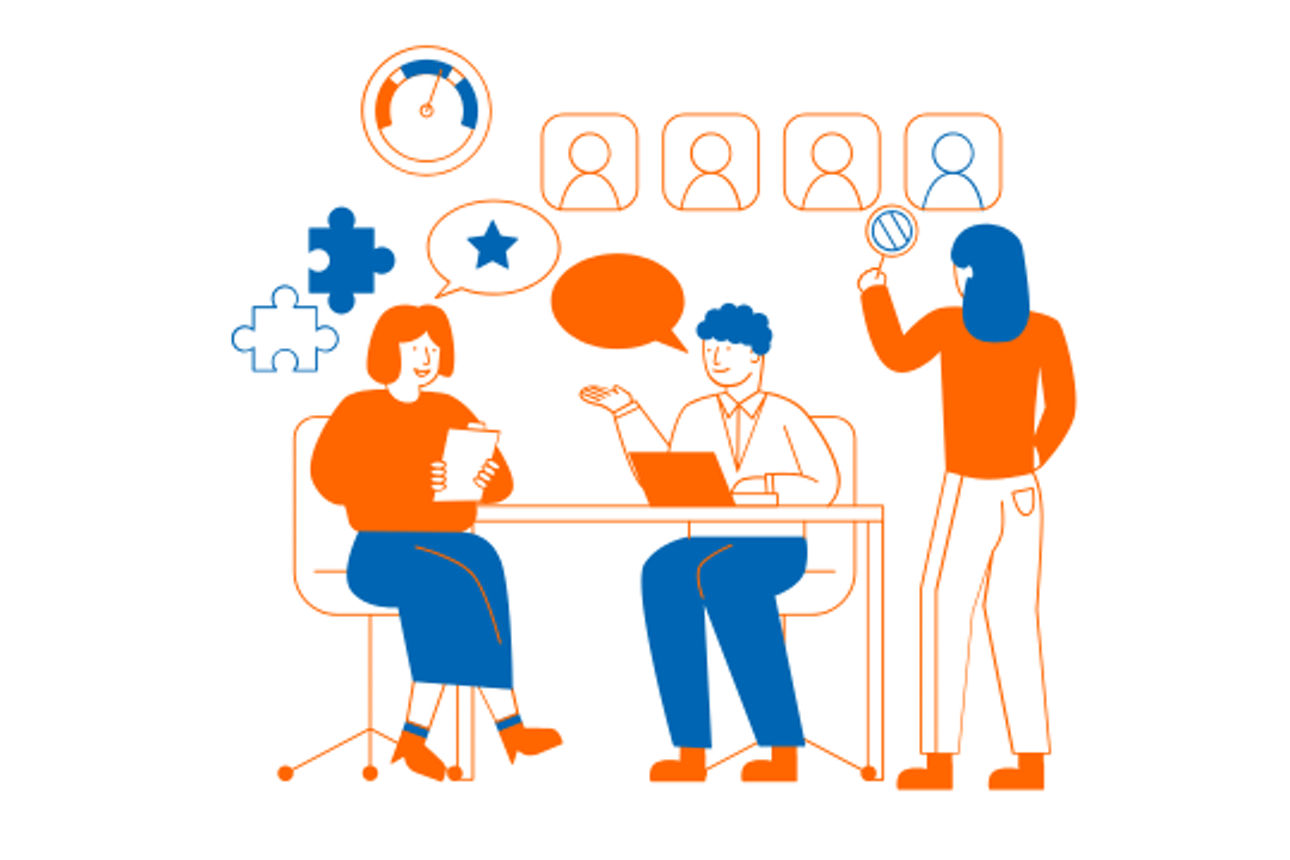 Illustration eines Teams
