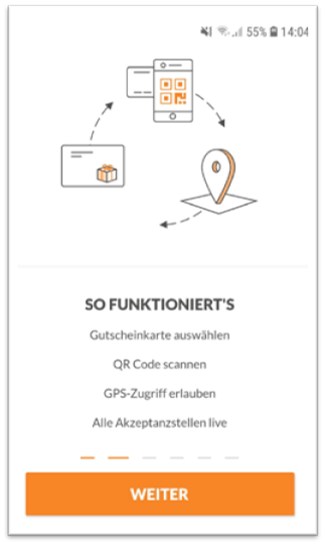 Bildschirm der loveHeimat-App