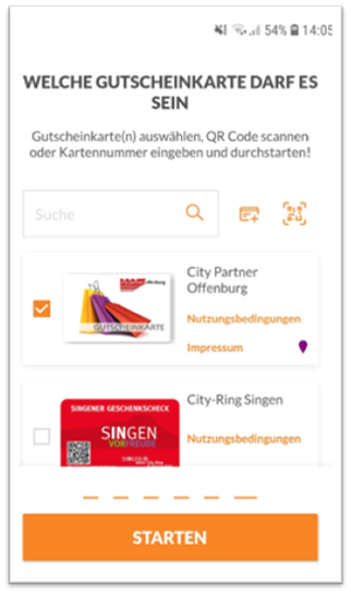 Bildschirm der loveHeimat-App