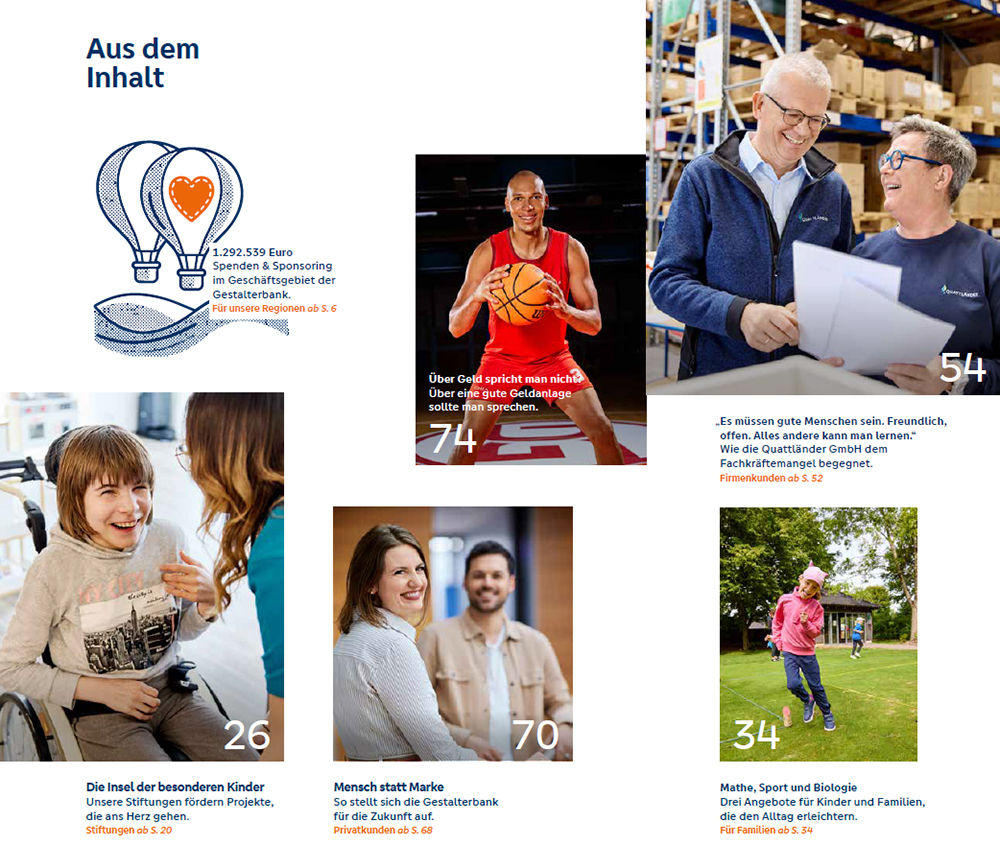 Screenshot von Seite 4 des Magazins: Aus dem Inhalt