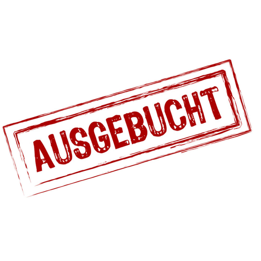Schriftzug Ausgebucht
