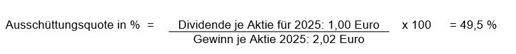 formel ausschüttungsquote am beispiel