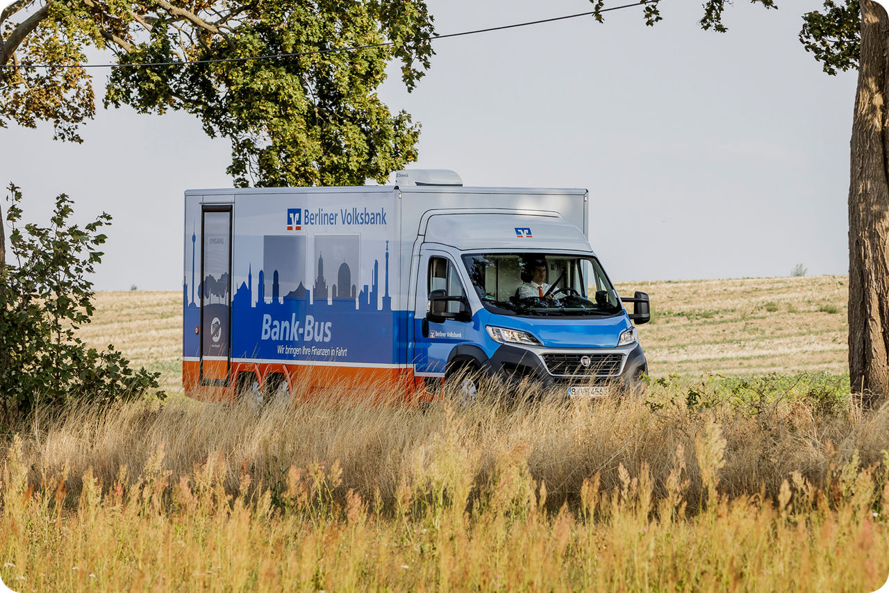 Unser Bank-Bus auf Tour
