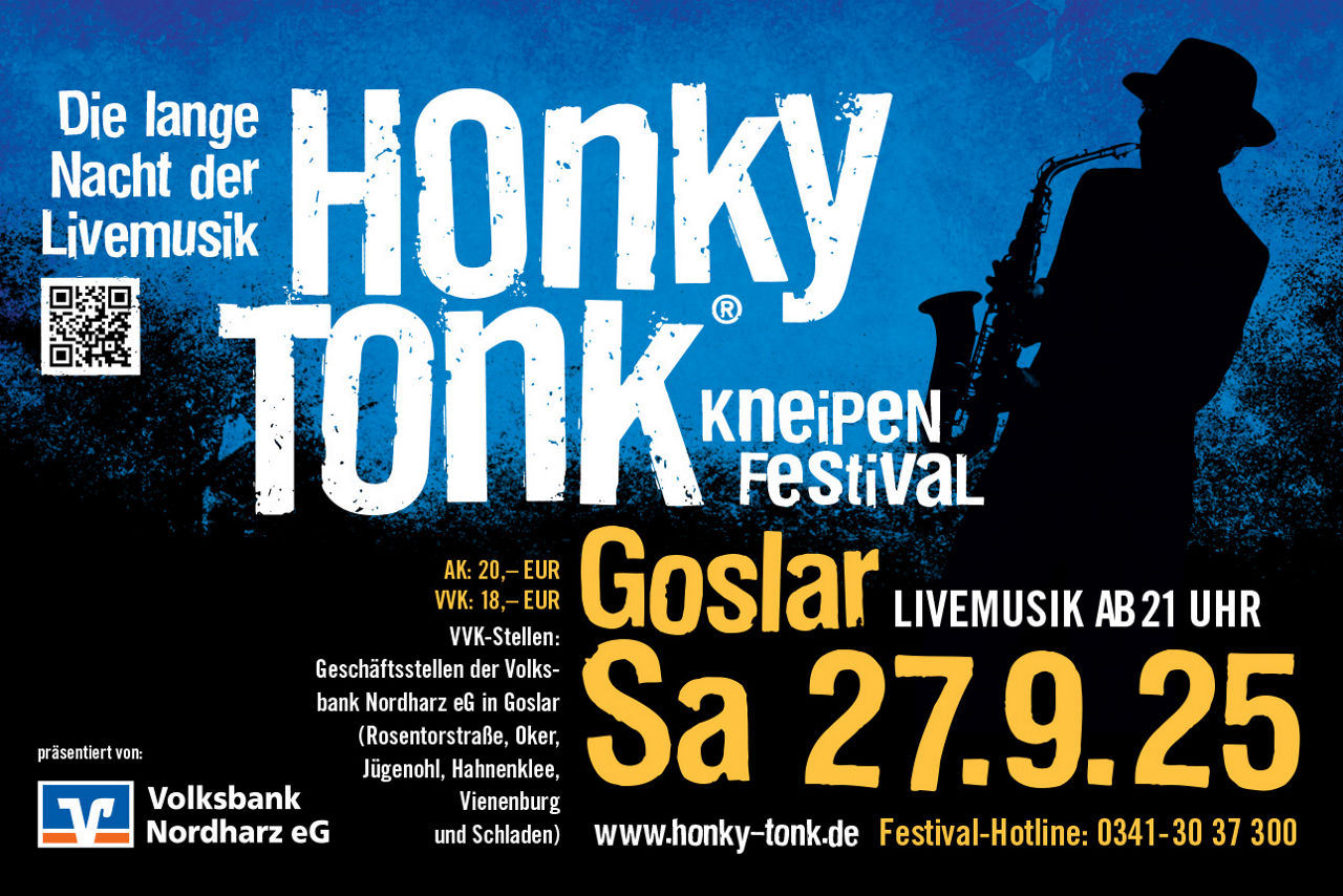 Infoplakat zum HonkTonk Festival am 27.09.2025 in Goslar