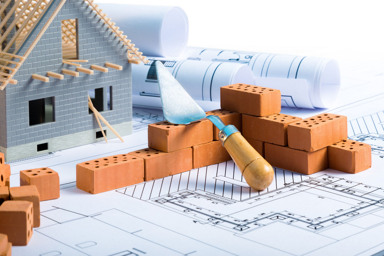 Bauplan einer Immobilie