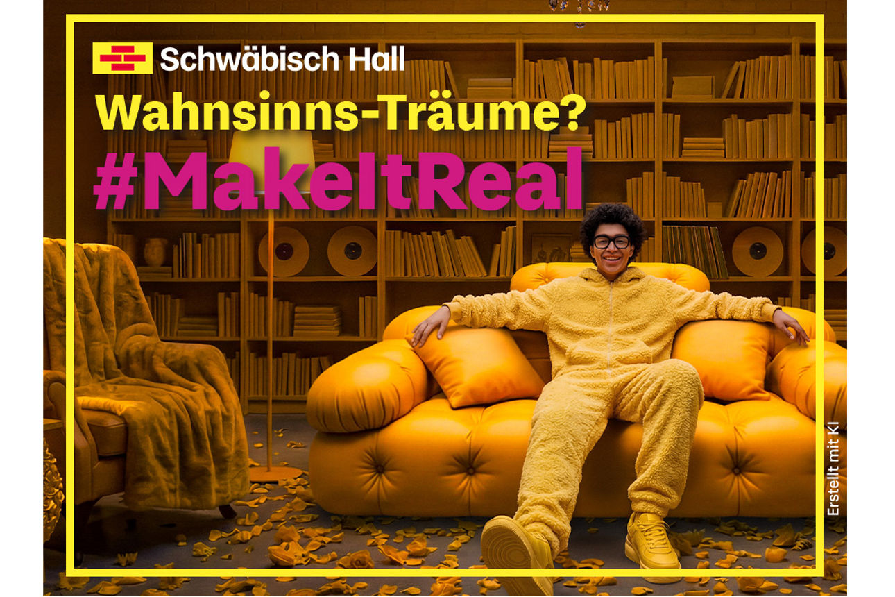 Werbemotiv Kampagne Wahnsinnswohnträume der Bausparkasse Schwäbisch-Hall