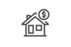 Das Icon zeigt ein Haus mit Dollarzeichen als Symbol die begrenzte Rendite beim Bausparen.