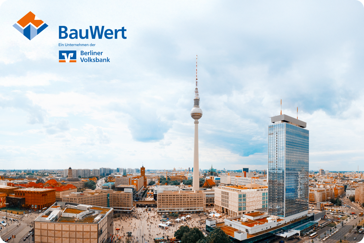 Stadtansicht von Berlin mit Fernsehturm und Alex