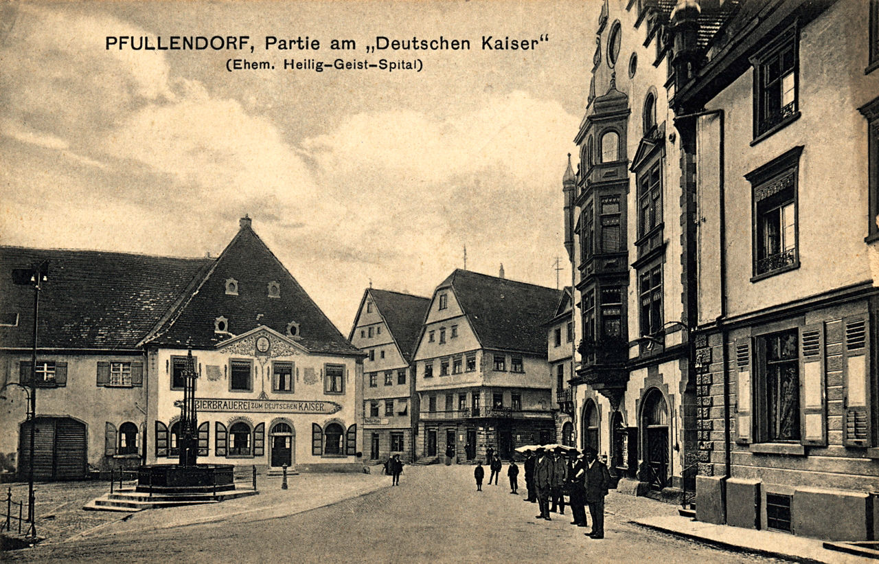 Historische Postkarte vom Gasthof deutscher Kaiser