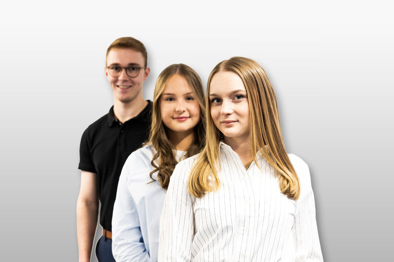 zwei Frauen und ein Mann - Azubis der VVB