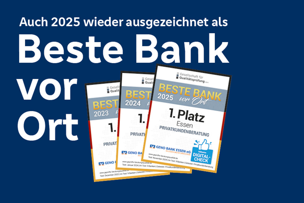 drei Auszeichnungen für die „Beste Bank vor Ort“.