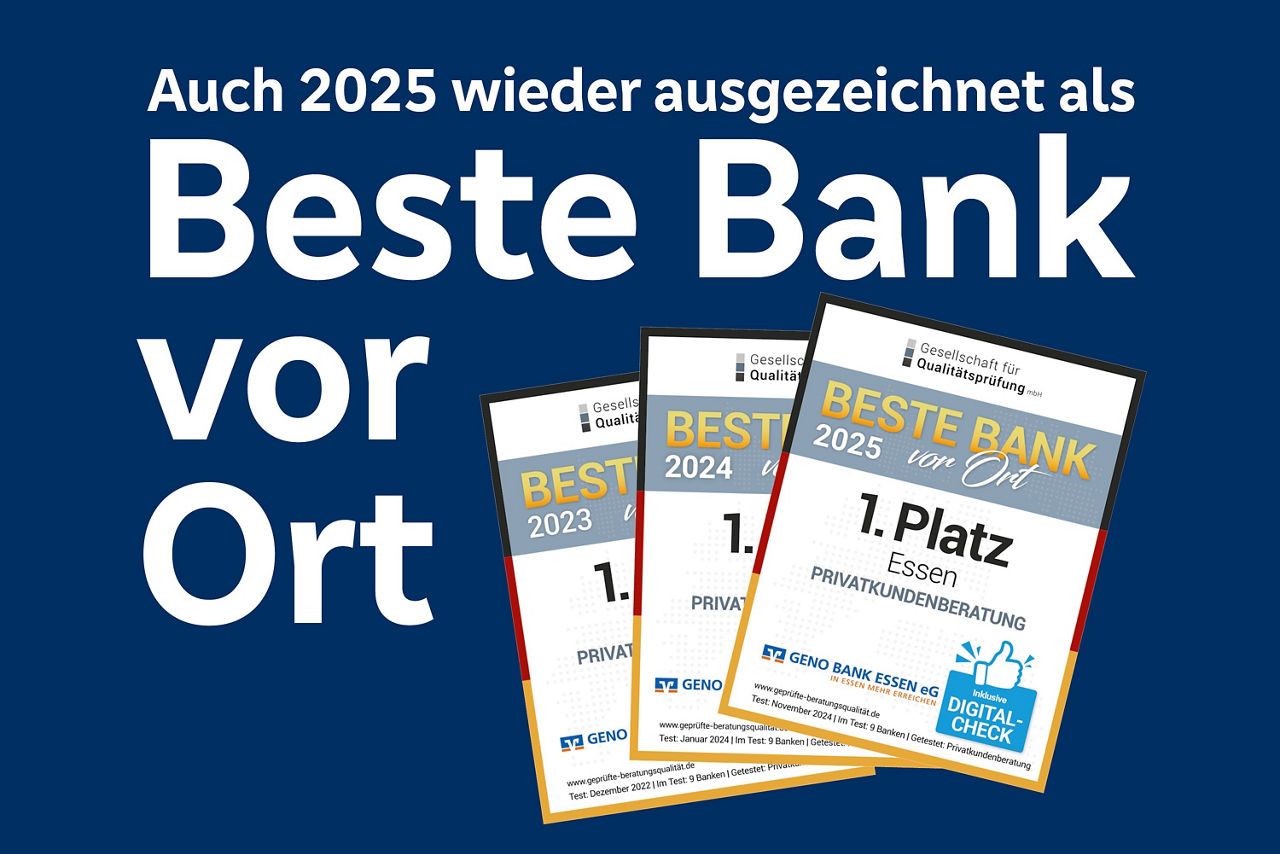 drei Auszeichnungen für die „Beste Bank vor Ort“.