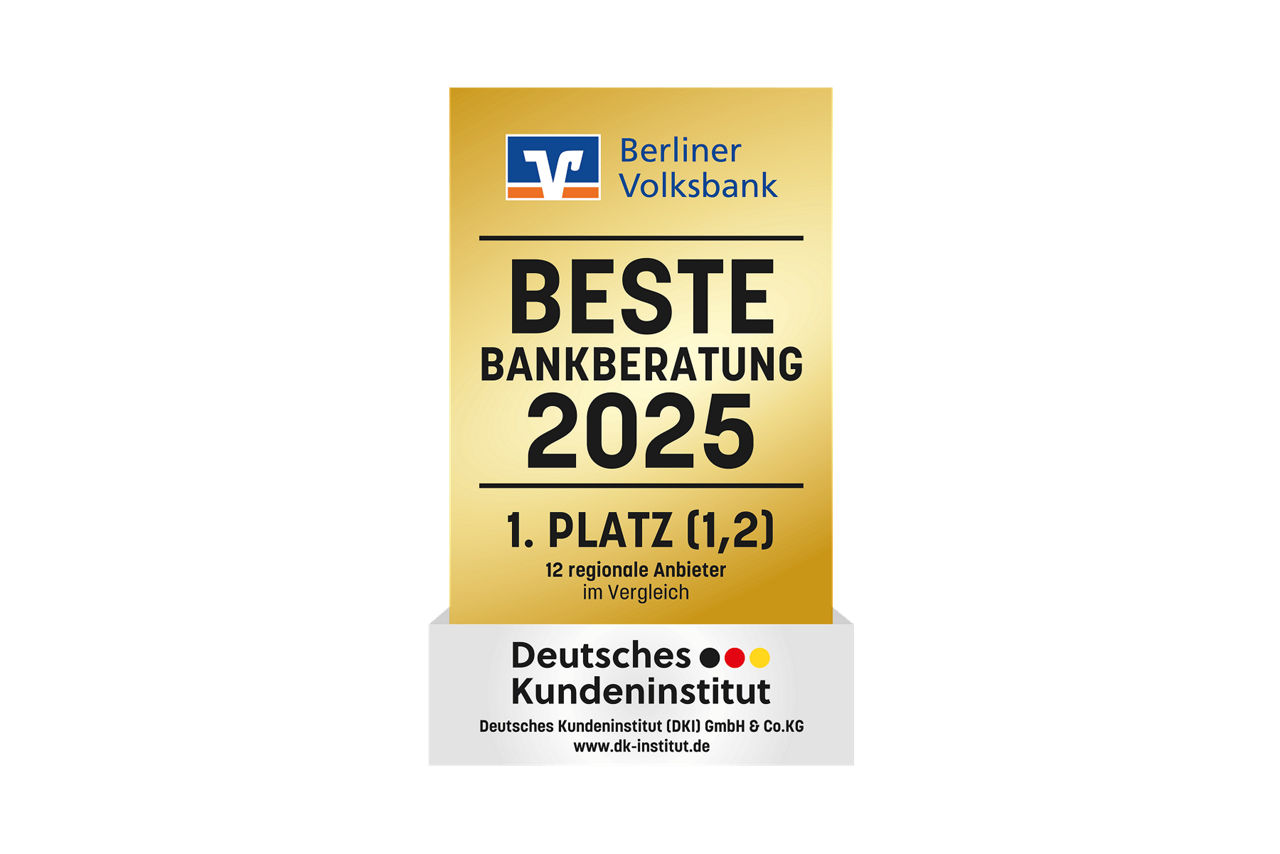 Auszeichnung Bestes Bankberatung 2024, Testsieger Note 1,3