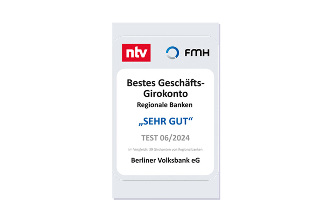Bestes Geschäftsgiro 06/2024 - Sehr gut - Regionale Banken