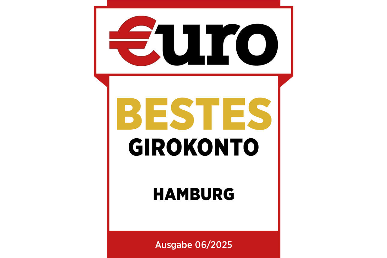 Logo Testsieger €uro-Magazin bestes Girokonto in Hamburg 2025
