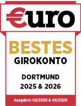 Siegel Bestes Girokonto in Dortmund 2025 und 2026 von €uro