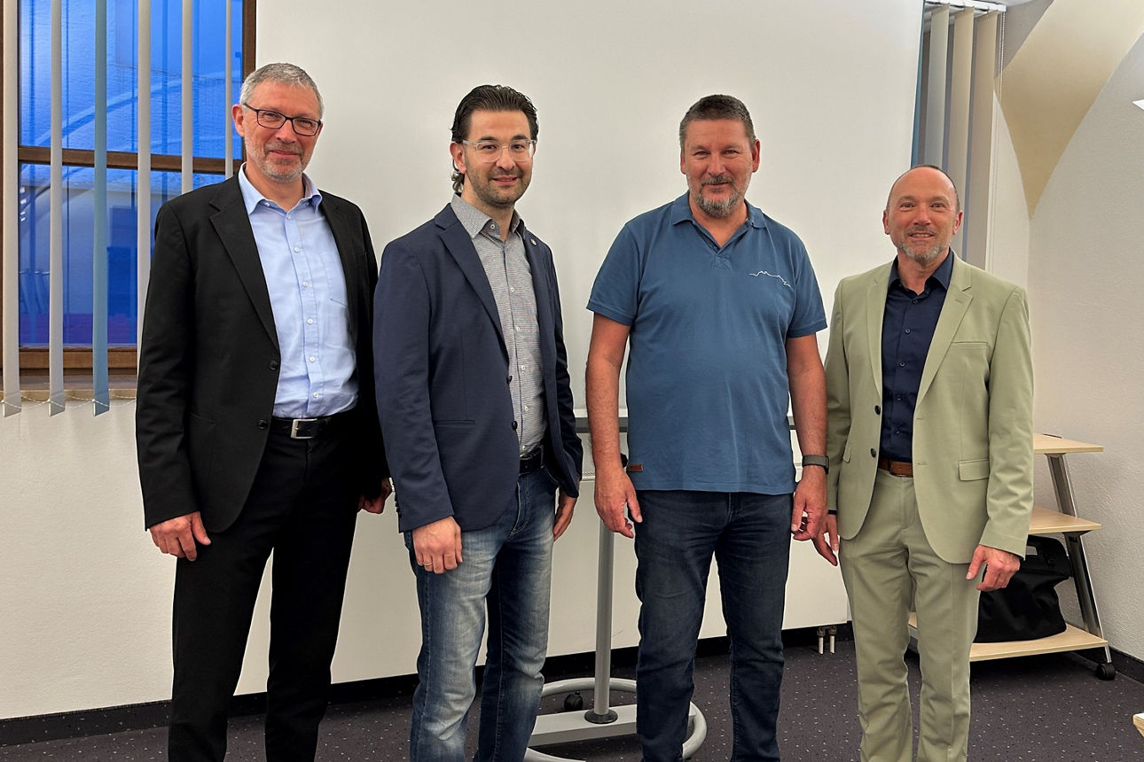 auf dem Bild v.l.n.r. Christian Gäßl, Mustafa Comuk, Herbert Griesser und Thomas Cestaro
