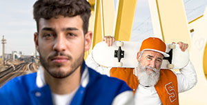 Junger mann und älterer Mann
