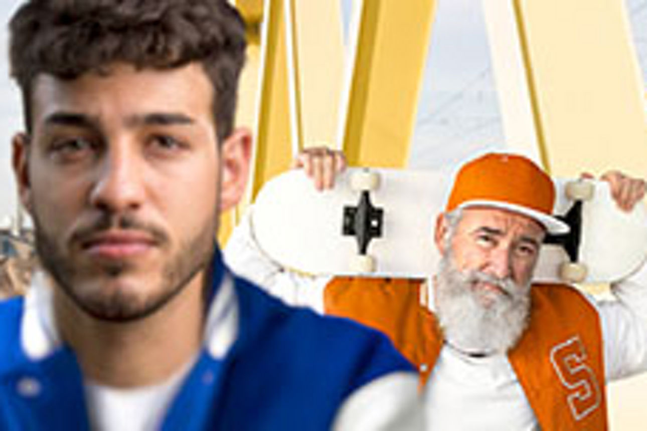 Junger mann und älterer Mann
