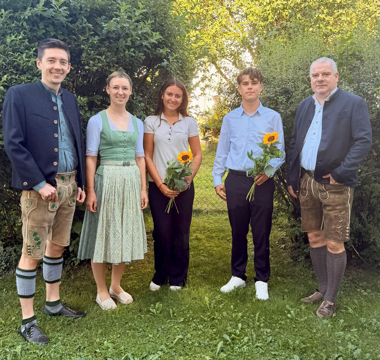 v.l. Florian Fent, Rosi Heimgreiter, Elisa Huber, Hannes Hofbauer, Christian Glasauer