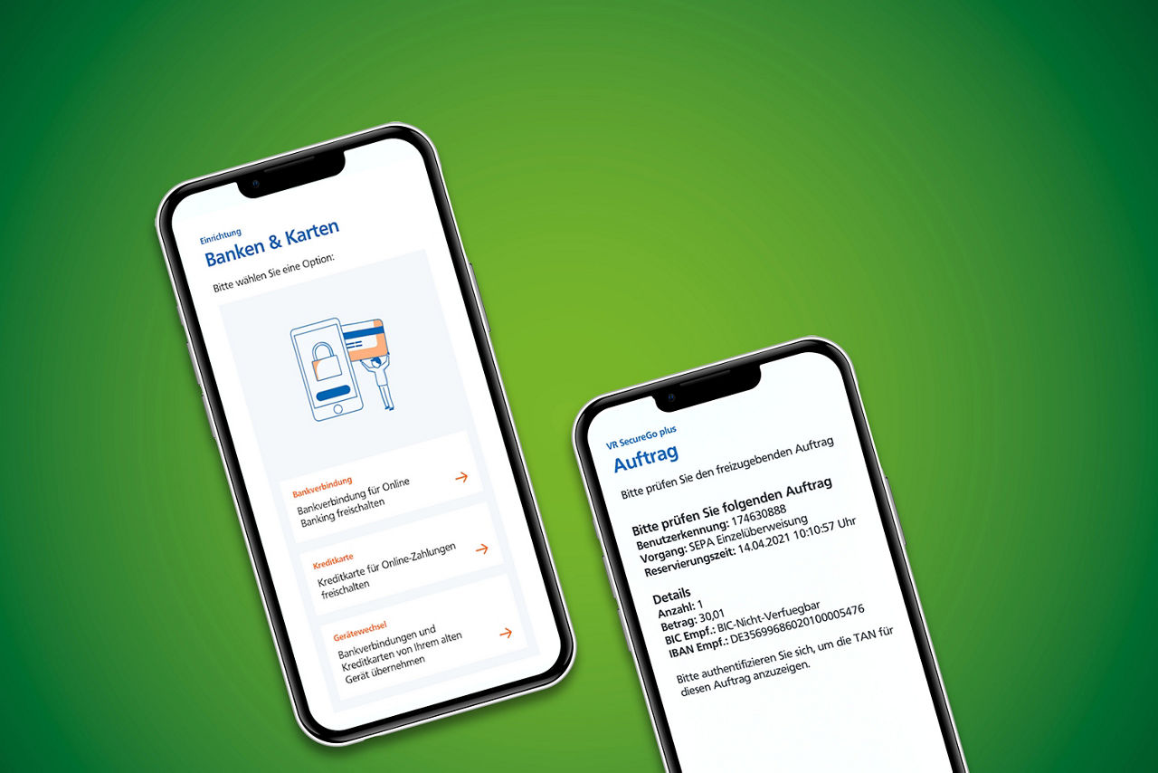 Smartphone mit Banking App