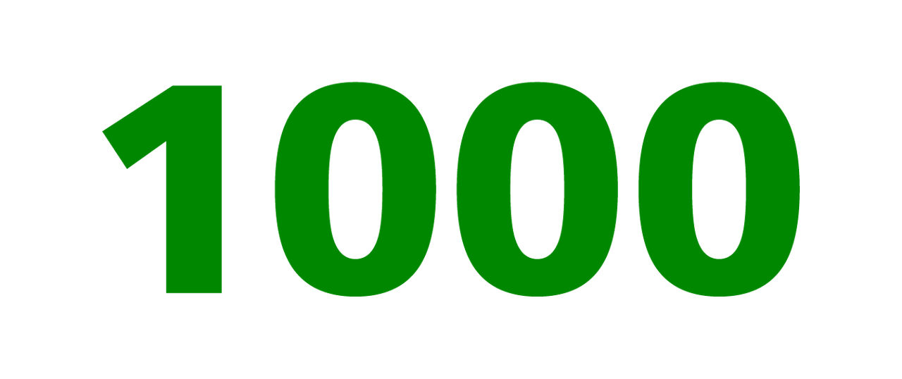 Zahl 1000