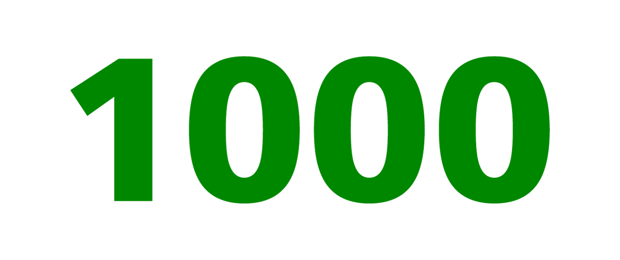 Zahl 1000