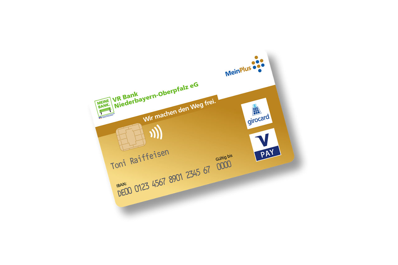 Goldene Girocard unserer Bank