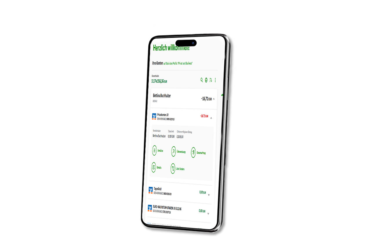 Banking App am Handy