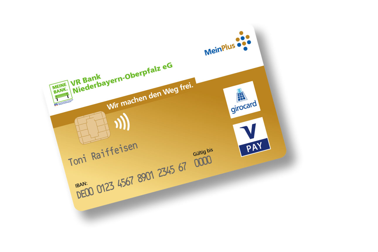 Goldene Girocard unserer Bank